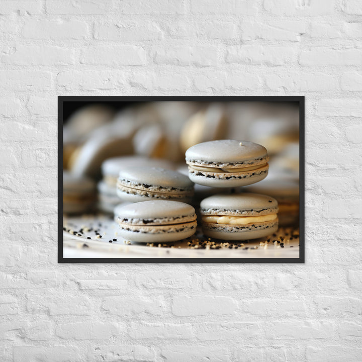 Earl Grey Macarons Framed poster 🤤 from Yumify.AI