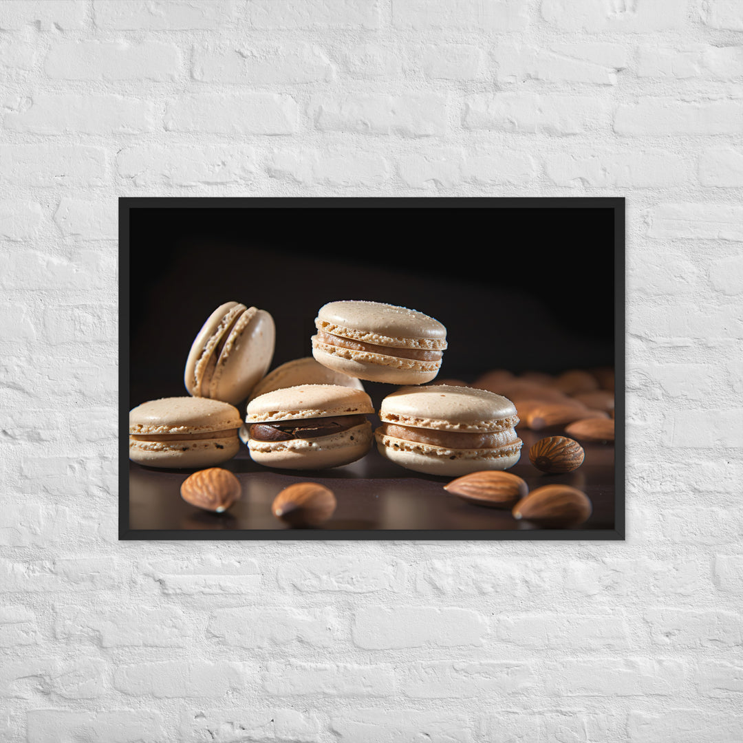 Almond Macarons Framed poster 🤤 from Yumify.AI