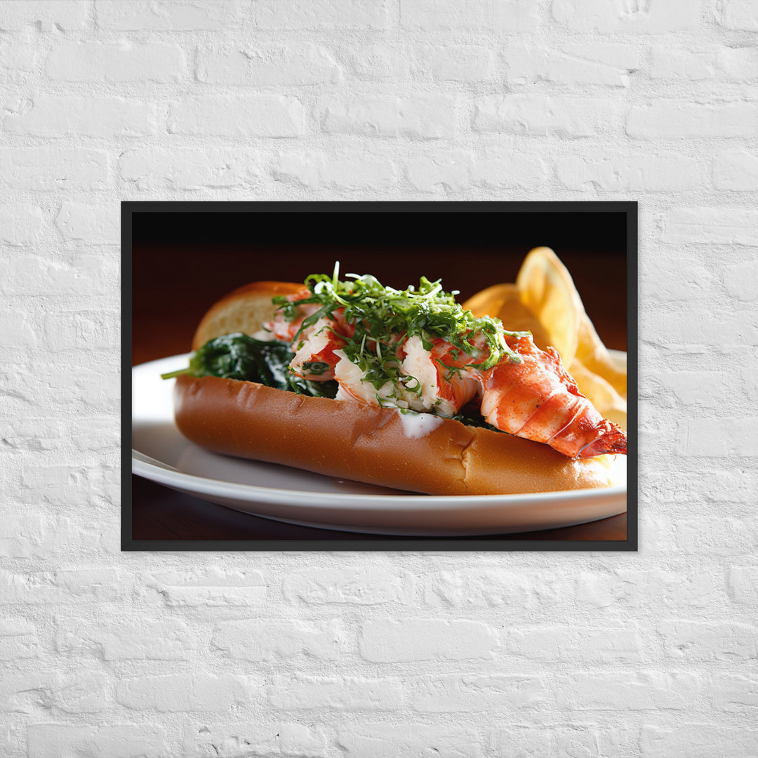 Tarragon Lobster Roll Framed poster 🤤 from Yumify.AI