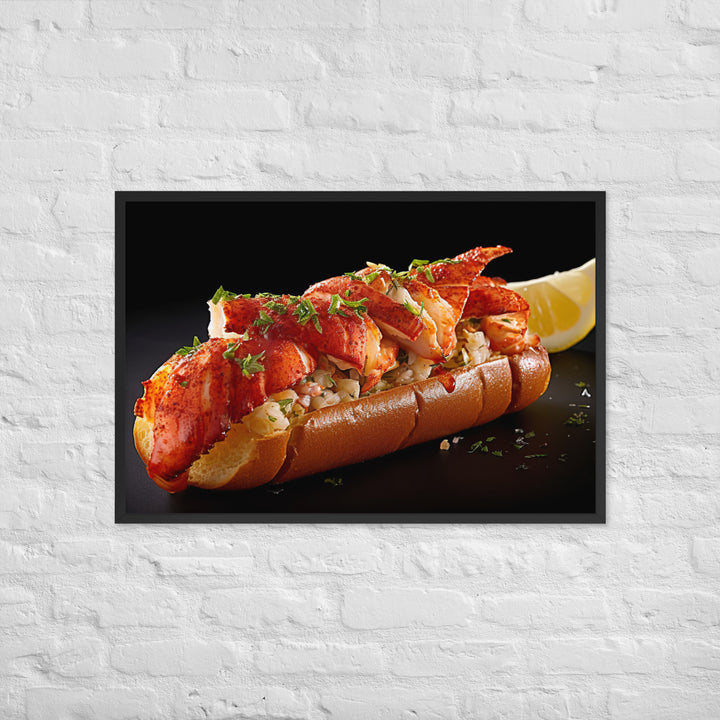 Spicy Lobster Roll Framed poster 🤤 from Yumify.AI