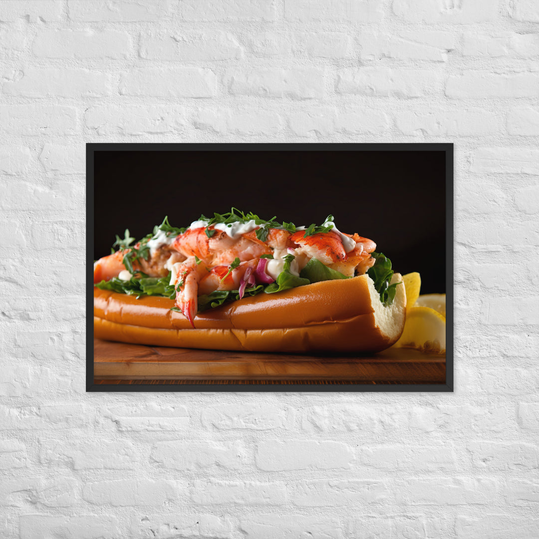 Maine Style Lobster Roll Framed poster 🤤 from Yumify.AI