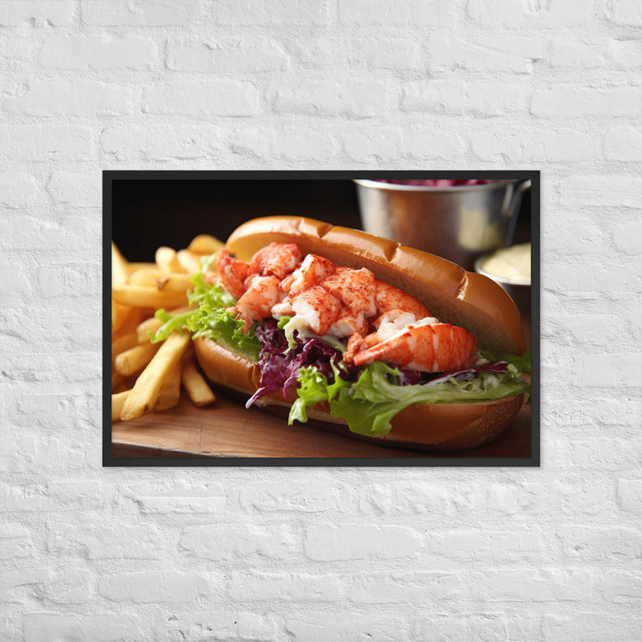 Maine Style Lobster Roll Framed poster 🤤 from Yumify.AI