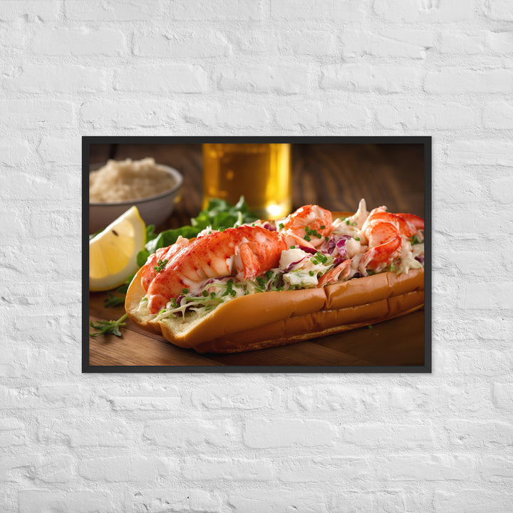 Maine Style Lobster Roll Framed poster 🤤 from Yumify.AI