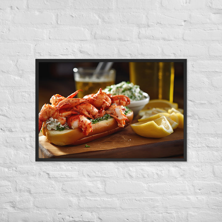 Lemon Butter Lobster Roll Framed poster 🤤 from Yumify.AI