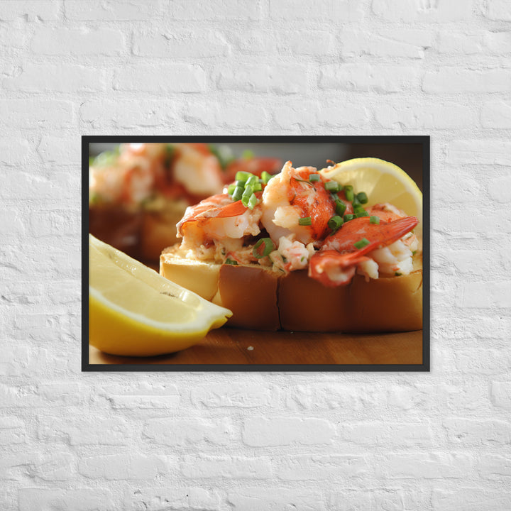 Lemon Butter Lobster Roll Framed poster 🤤 from Yumify.AI