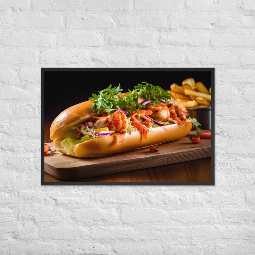 Curry Lobster Roll Framed poster 🤤 from Yumify.AI