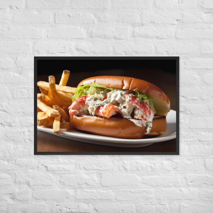 Connecticut Style Lobster Roll Framed poster 🤤 from Yumify.AI