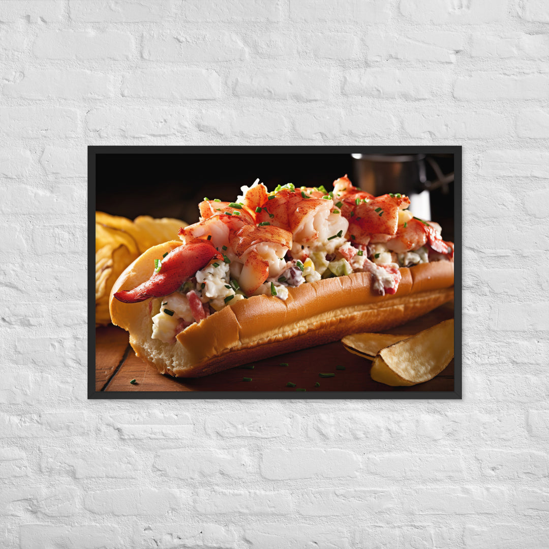 Connecticut Style Lobster Roll Framed poster 🤤 from Yumify.AI