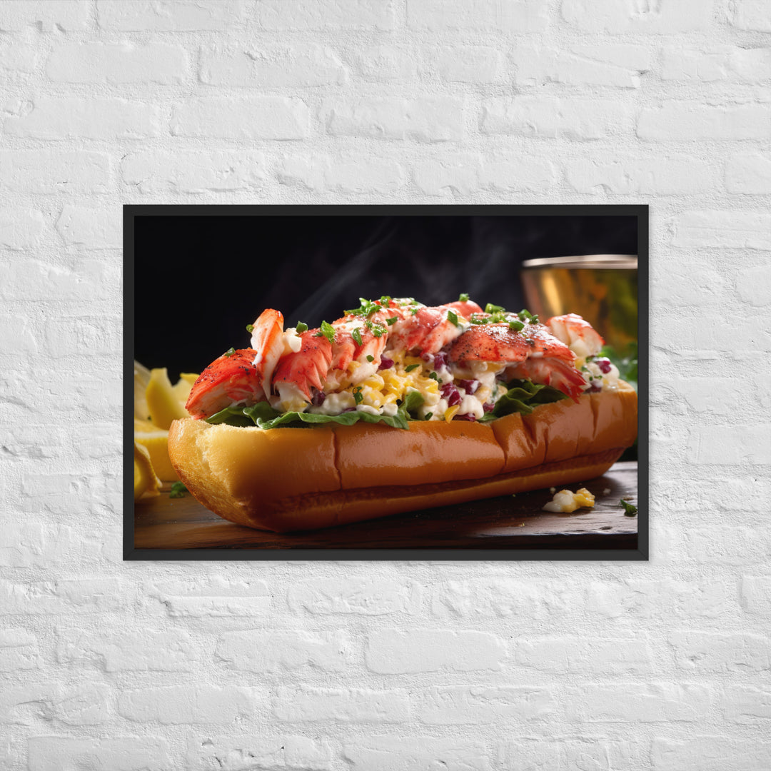 Connecticut Style Lobster Roll Framed poster 🤤 from Yumify.AI