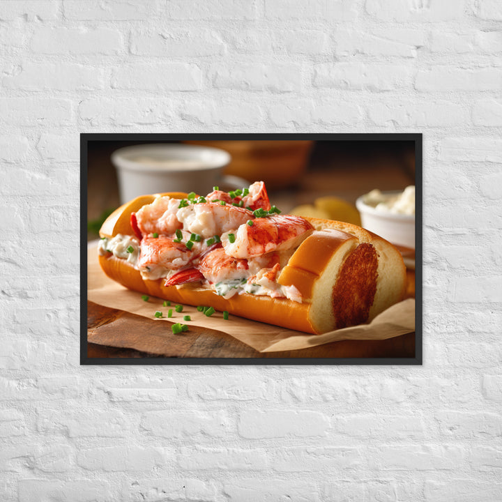 Classic Lobster Roll Framed poster 🤤 from Yumify.AI