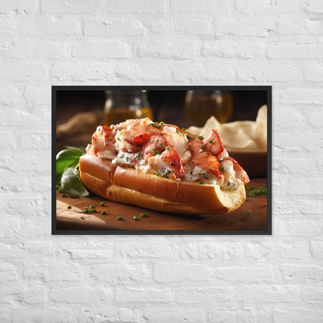 Classic Lobster Roll Framed poster 🤤 from Yumify.AI