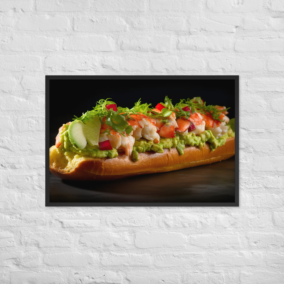 Avocado Lobster Roll Framed poster 🤤 from Yumify.AI