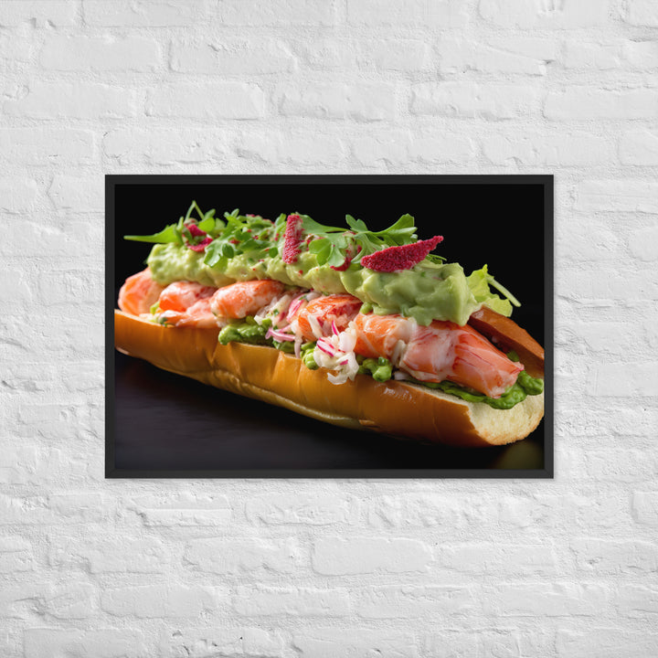 Avocado Lobster Roll Framed poster 🤤 from Yumify.AI