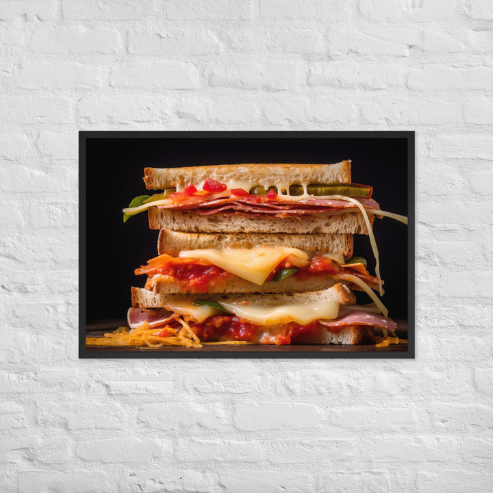 Cheese Sandwich Framed poster 🤤 from Yumify.AI