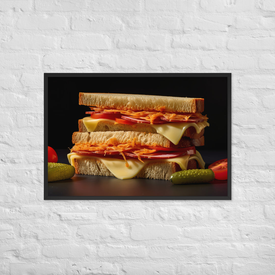 Cheese Sandwich Framed poster 🤤 from Yumify.AI