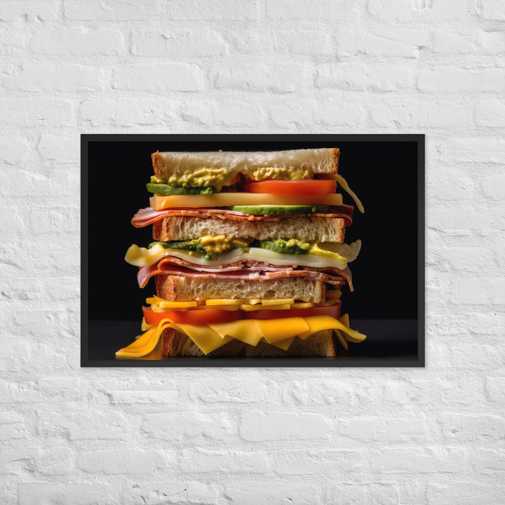 Cheese Sandwich Framed poster 🤤 from Yumify.AI