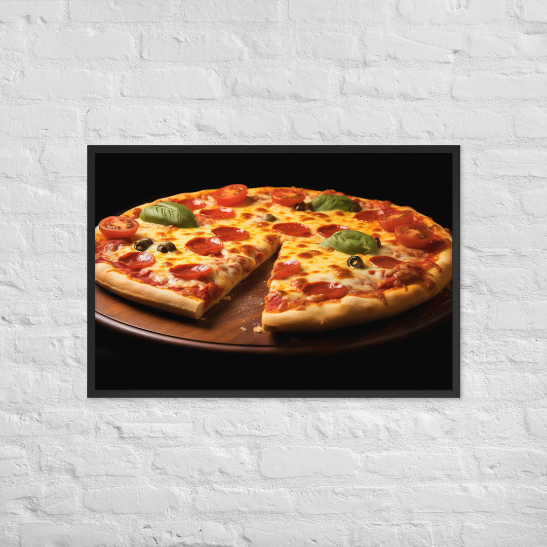 Cheese Pizza Framed poster 🤤 from Yumify.AI