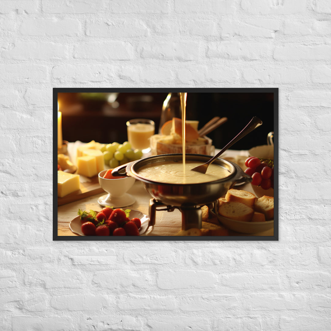 Cheese Fondue Framed poster 🤤 from Yumify.AI