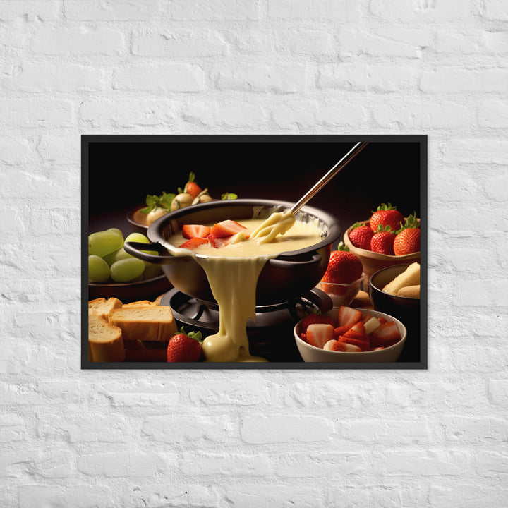 Cheese Fondue Framed poster 🤤 from Yumify.AI