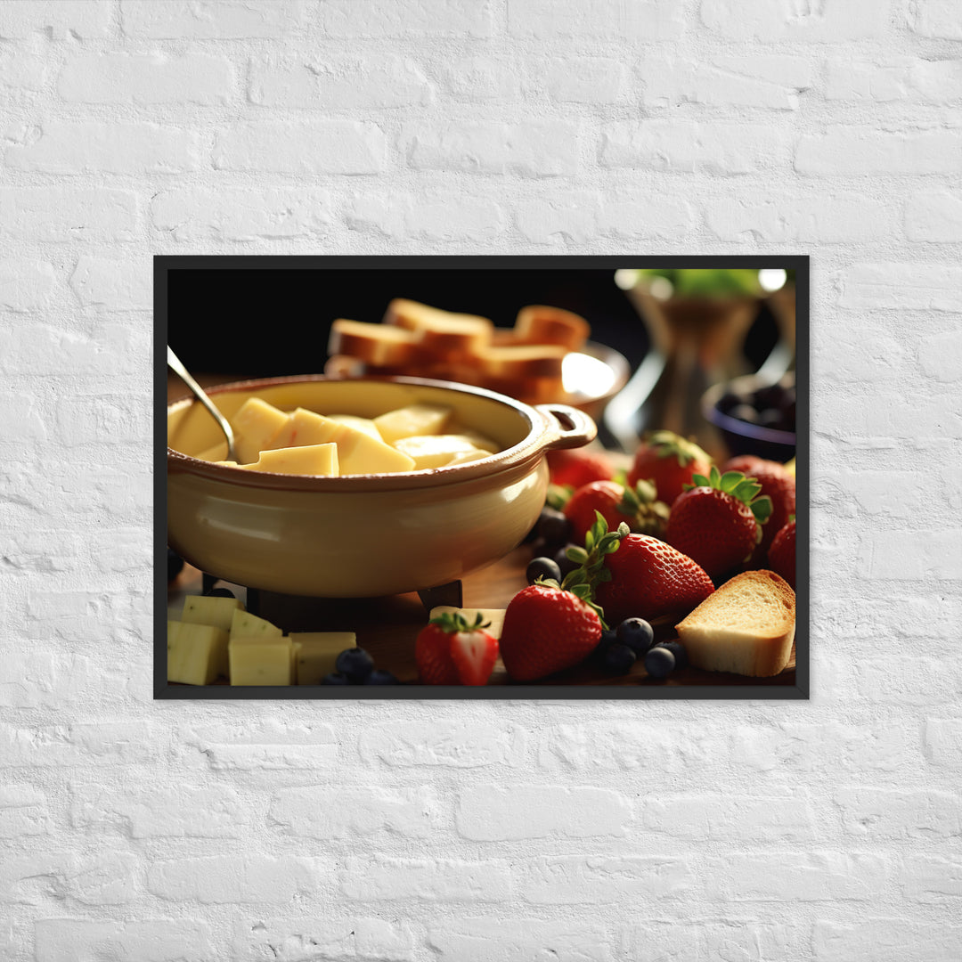 Cheese Fondue Framed poster 🤤 from Yumify.AI