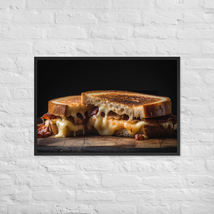 Swiss and Bacon Grilled Cheese Framed poster 🤤 from Yumify.AI