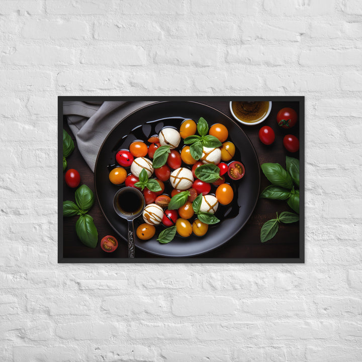 Sliced mozzarella cheese Framed poster 🤤 from Yumify.AI