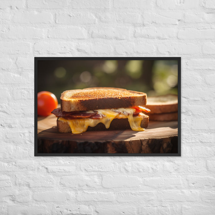 Sandwich made with sharp cheddar Framed poster 🤤 from Yumify.AI