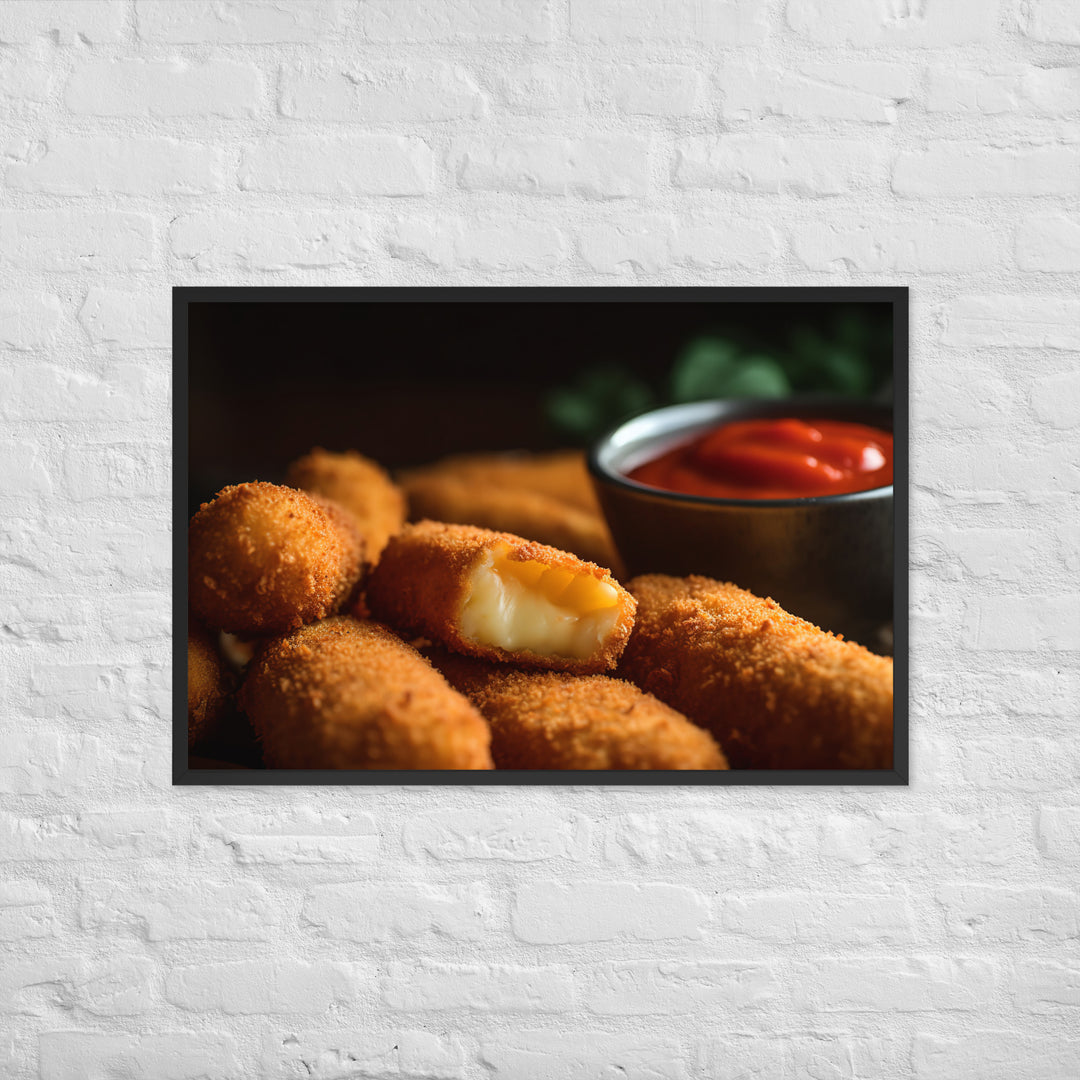 Mozzarella Sticks Framed poster 🤤 from Yumify.AI