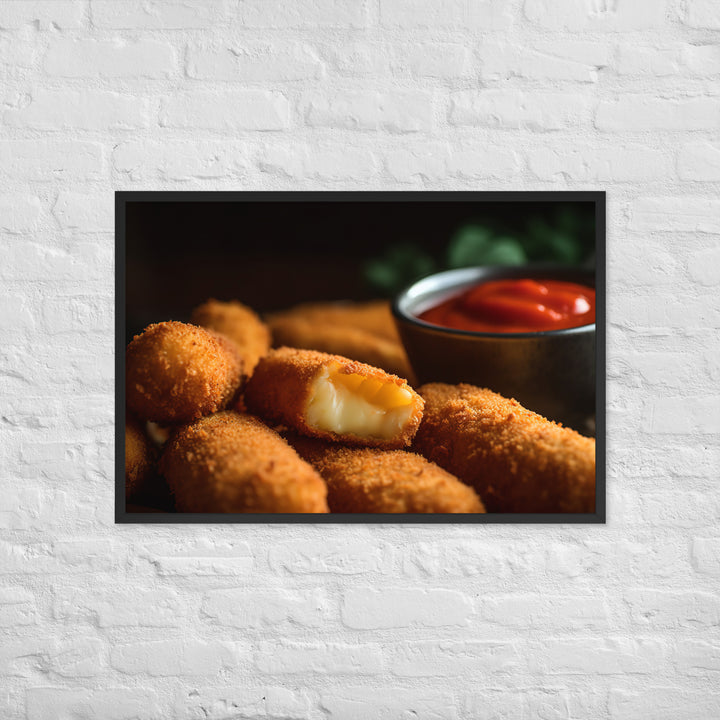 Mozzarella Sticks Framed poster 🤤 from Yumify.AI