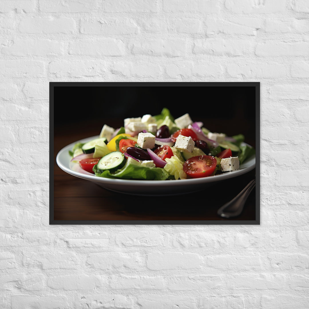 Greek Salad with Feta Framed poster 🤤 from Yumify.AI