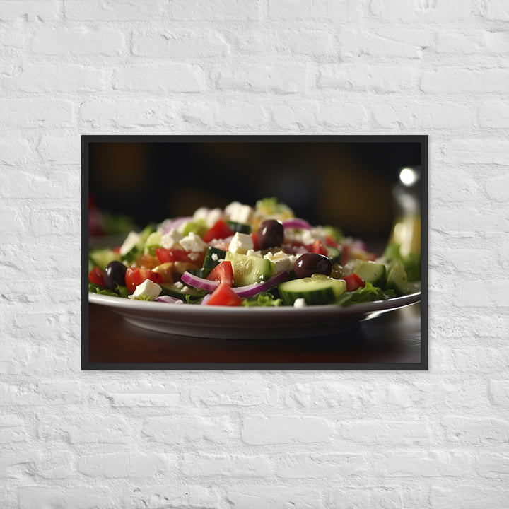 Greek Salad with Feta Framed poster 🤤 from Yumify.AI