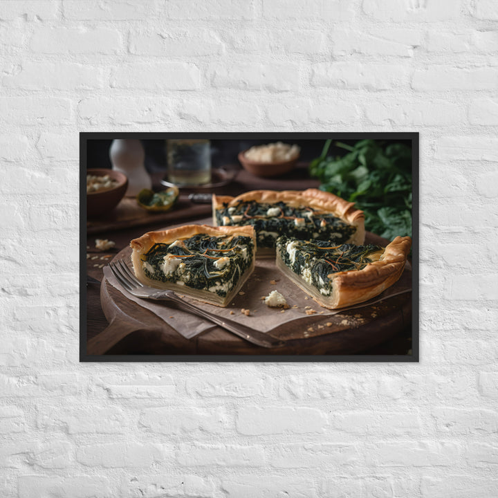 Feta and Spinach Tart Framed poster 🤤 from Yumify.AI