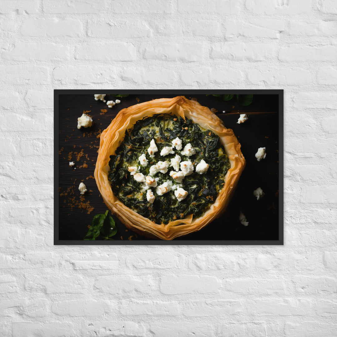 Feta and Spinach Tart Framed poster 🤤 from Yumify.AI