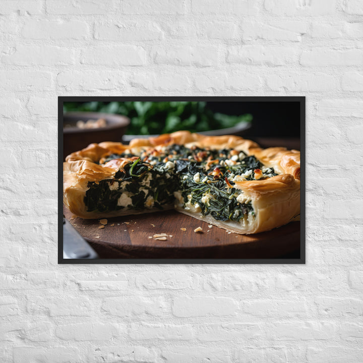 Feta and Spinach Tart Framed poster 🤤 from Yumify.AI