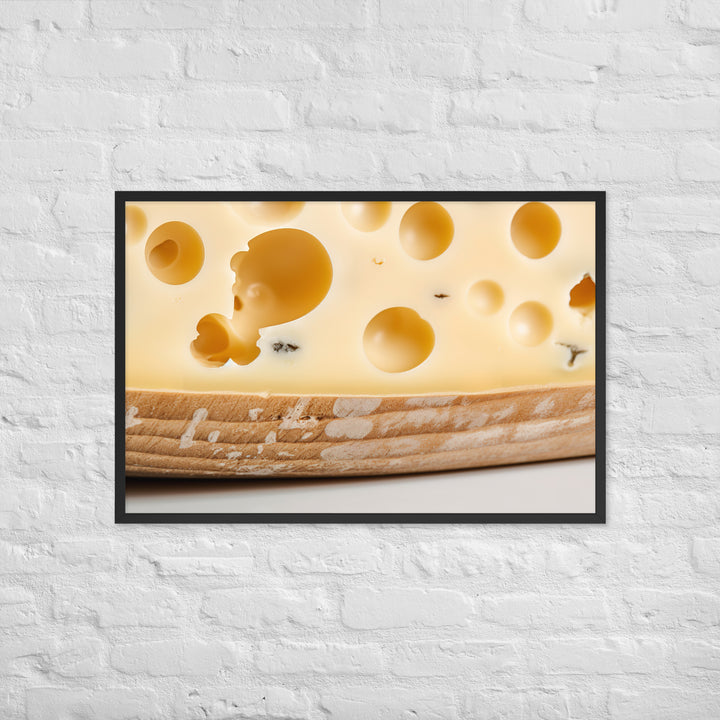 Classic Swiss cheese Framed poster 🤤 from Yumify.AI