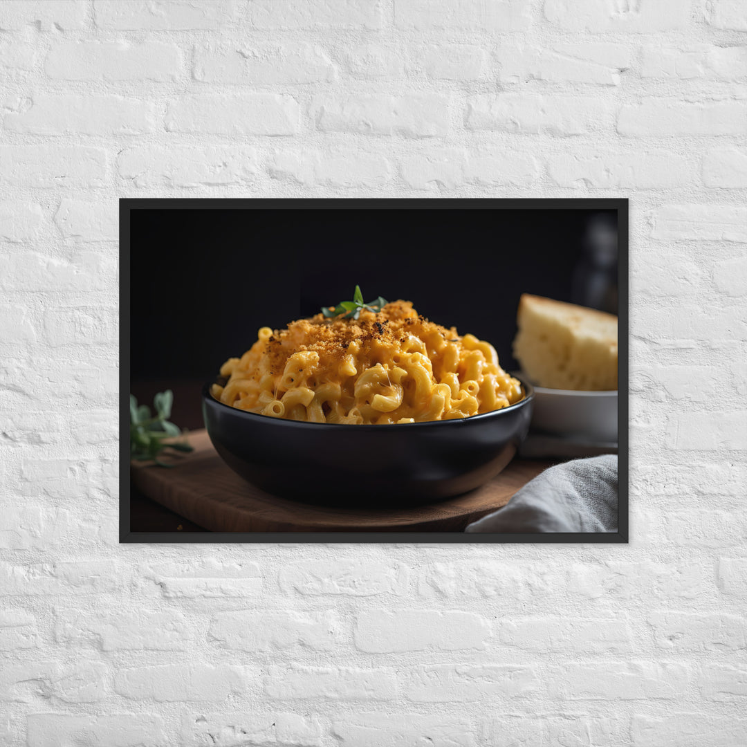 Cheddar Mac and Cheese Framed poster 🤤 from Yumify.AI