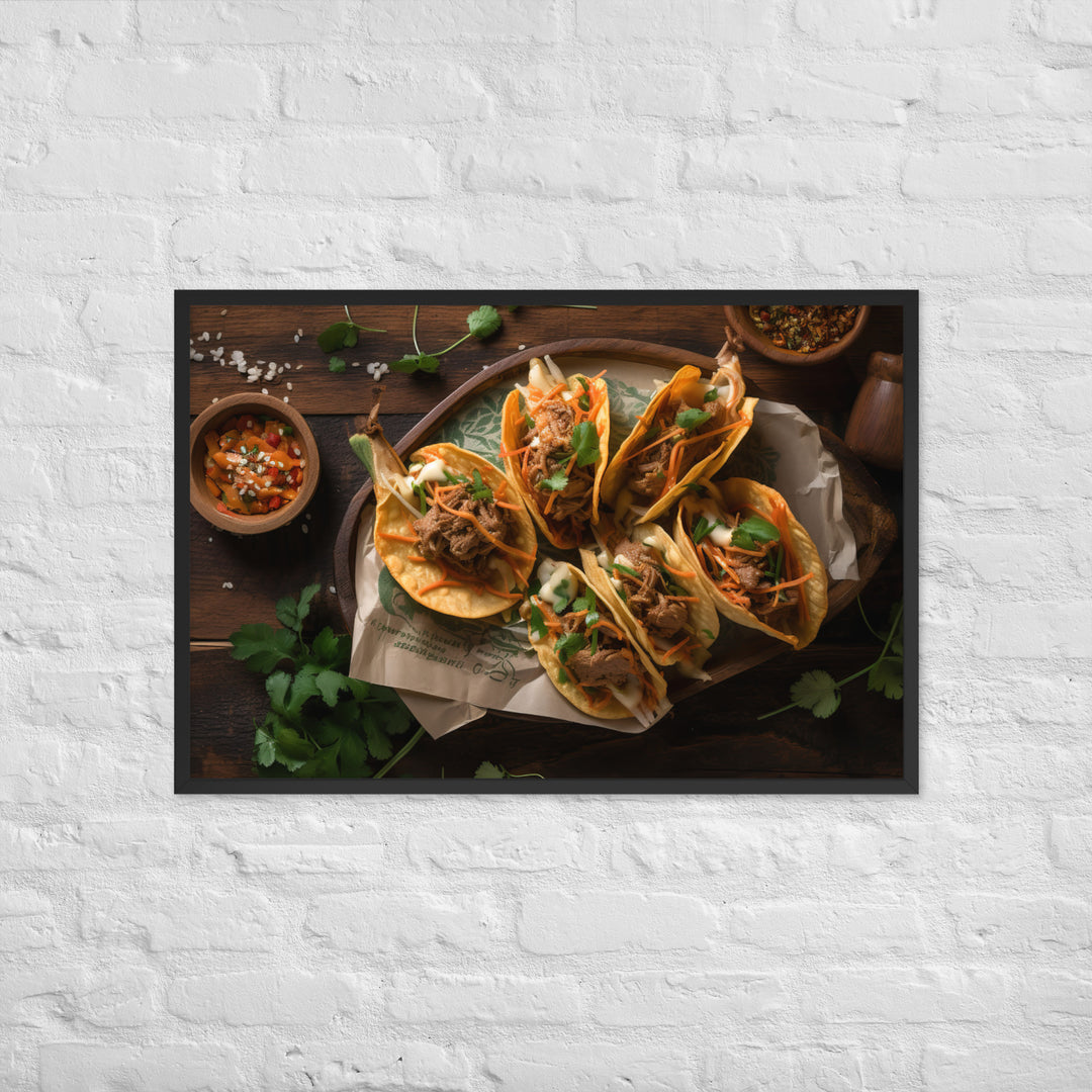 Kimchi Tacos Framed poster 🤤 from Yumify.AI