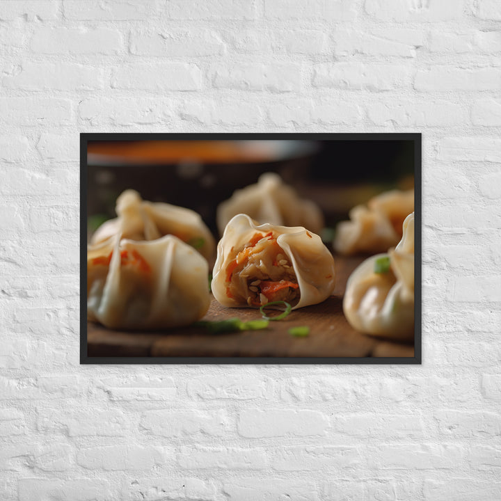 Kimchi Dumplings Framed poster 🤤 from Yumify.AI