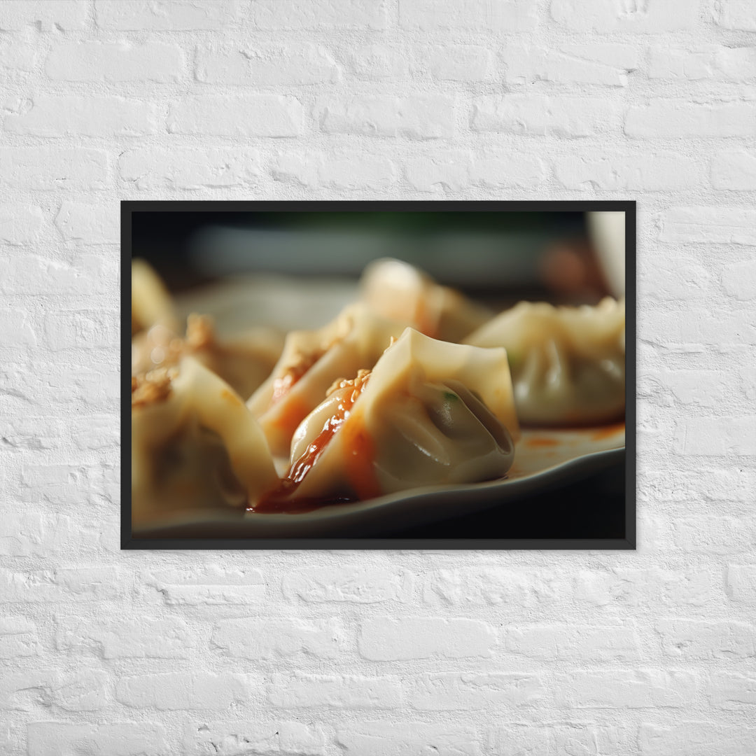 Kimchi Dumplings Framed poster 🤤 from Yumify.AI