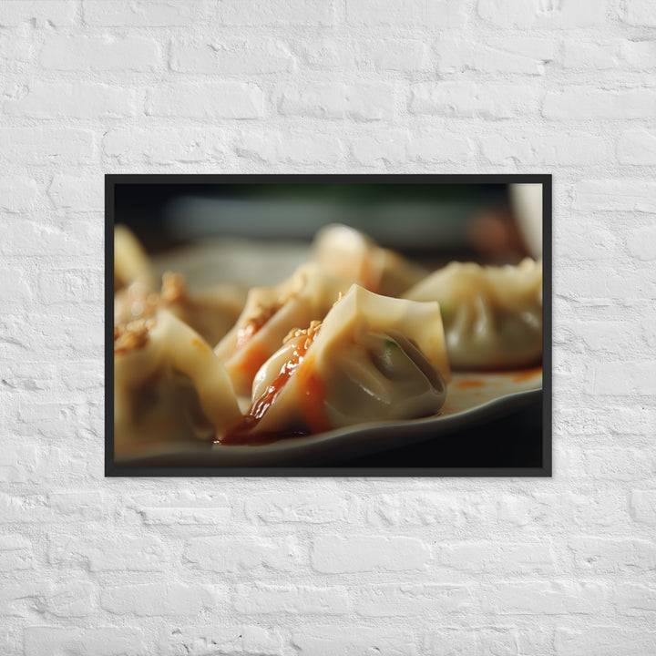 Kimchi Dumplings Framed poster 🤤 from Yumify.AI