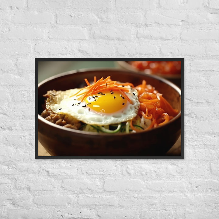 Kimchi Bibimbap Framed poster 🤤 from Yumify.AI