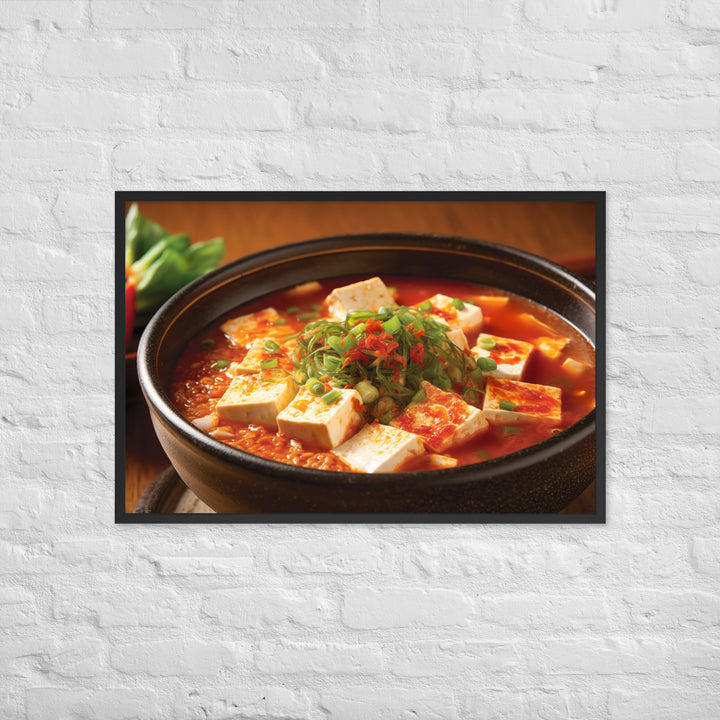 Kimchi Tofu Soup Framed poster 🤤 from Yumify.AI