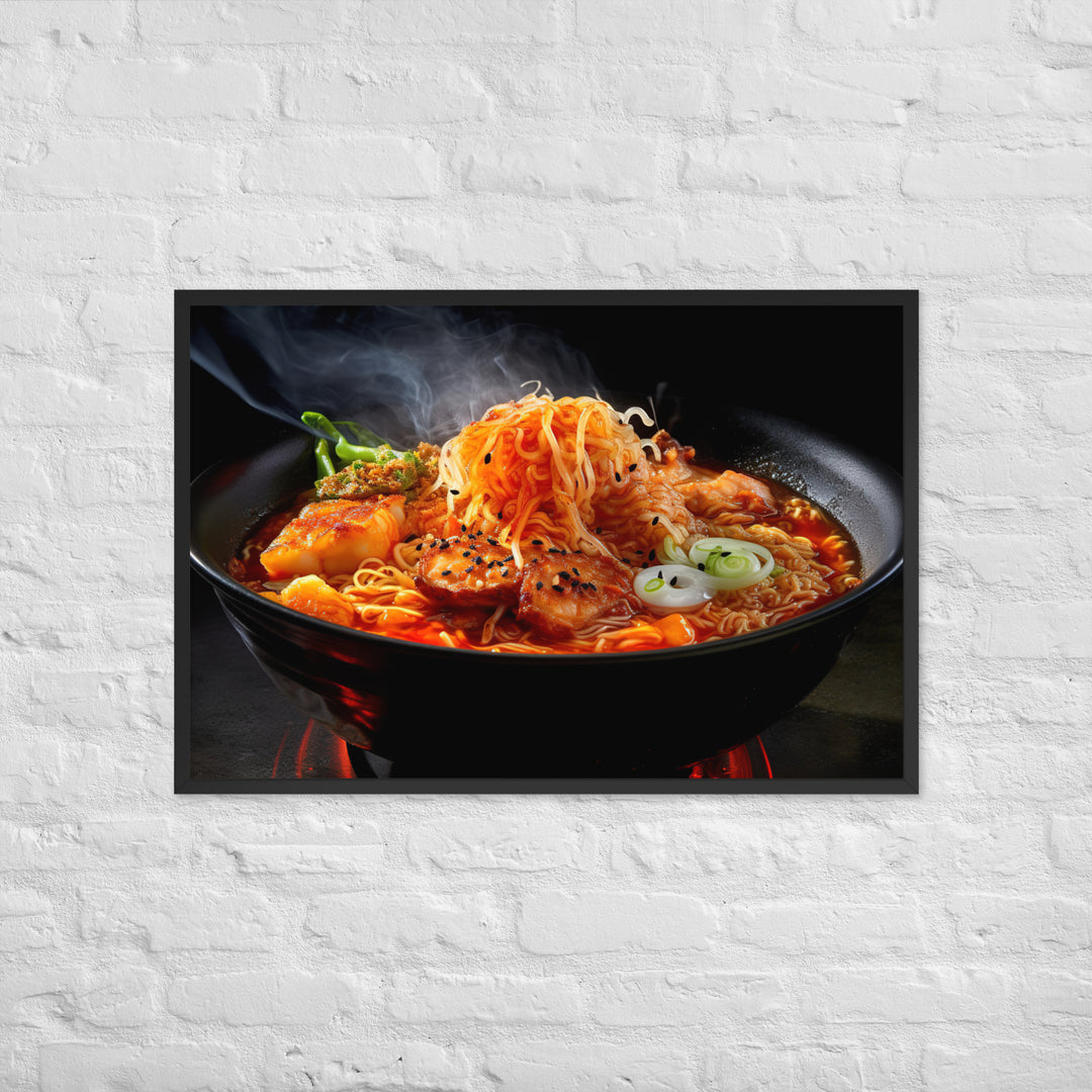 Kimchi Ramen Framed poster 🤤 from Yumify.AI