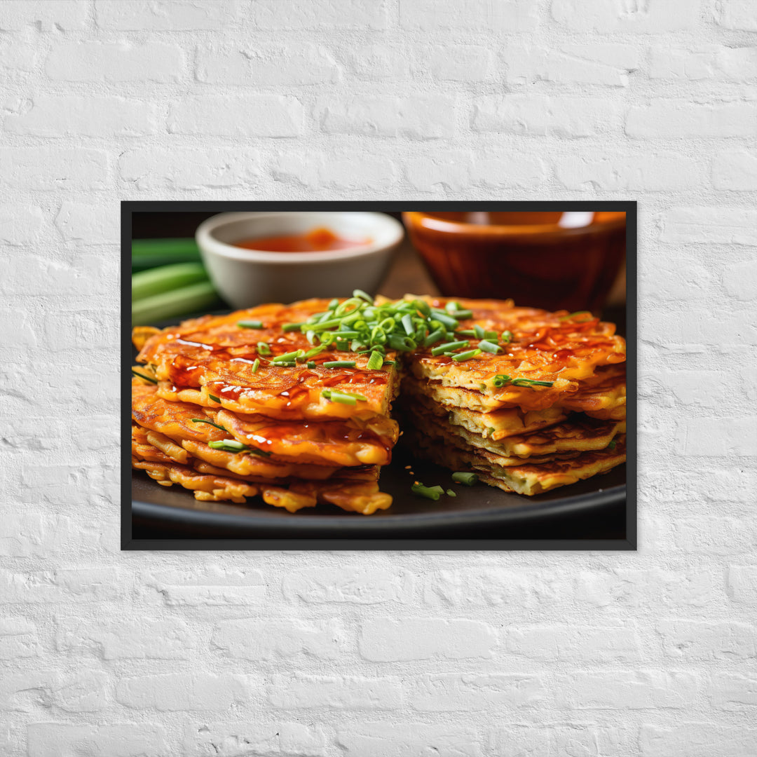 Kimchi Pancake Framed poster 🤤 from Yumify.AI