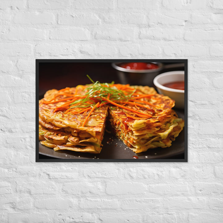 Kimchi Pancake Framed poster 🤤 from Yumify.AI