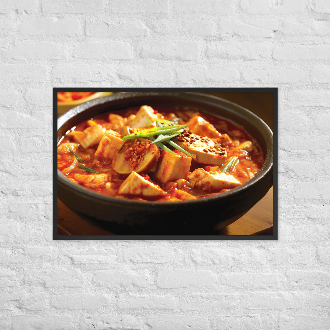 Kimchi Jjigae Framed poster 🤤 from Yumify.AI