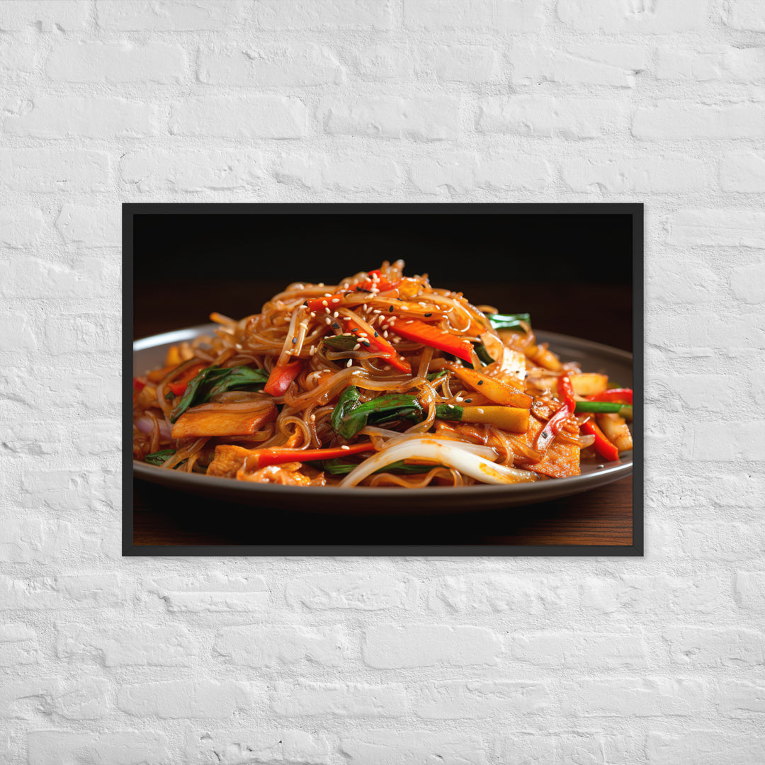 Kimchi Japchae Framed poster 🤤 from Yumify.AI