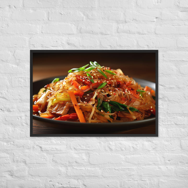 Kimchi Japchae Framed poster 🤤 from Yumify.AI