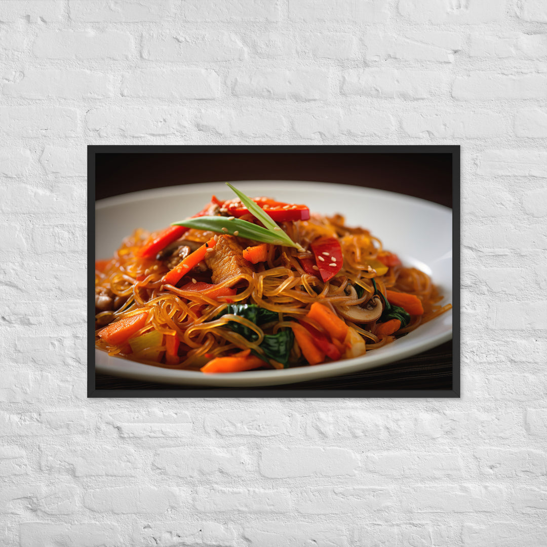 Kimchi Japchae Framed poster 🤤 from Yumify.AI