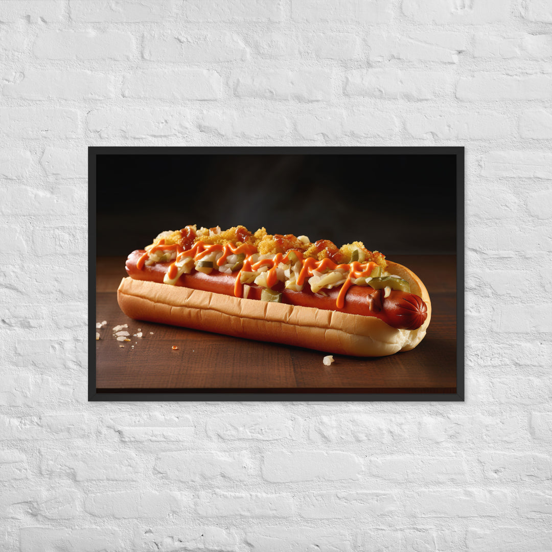 Kimchi Hot Dog Framed poster 🤤 from Yumify.AI